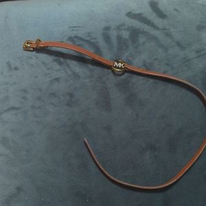 Michael Kors Carmel Brown Wrap Around Coated Leather Bracelet